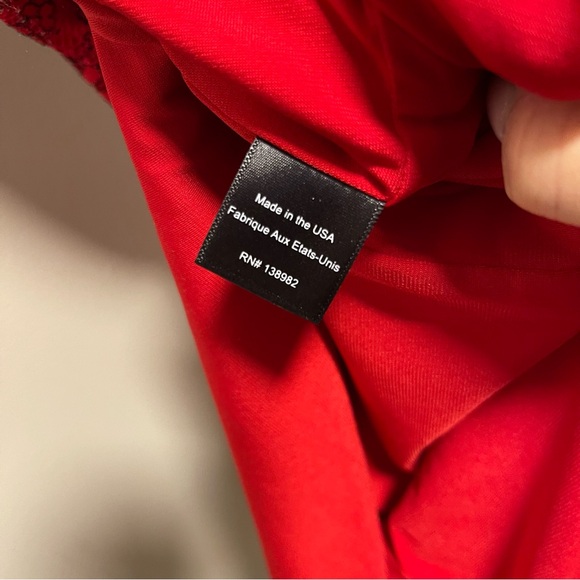 Dress the Population Zoey Lace Midi Dress - Red - Size Medium - Picture 10 of 11